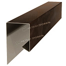 Завершающая планка сложная для мет.сайдинга 25х30мм L3м Ecosteel матовый, мореный дуб