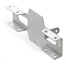 Кронштейн соединительный для забора Х-образный, внешний 50х40мм, оцинкованный