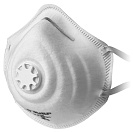 Полумаска фильтрующая Зубр ФГ-95, коническая с угольным слоем, класс защиты FFP2, с клапаном выдоха