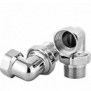 Полотенцесушитель -Американка угловая 1" вн/нар ,хром (пара)