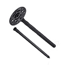 Дюбель для изоляции (EcoPlast) 10х160мм, с пластиковым гвоздем, черный, 30шт