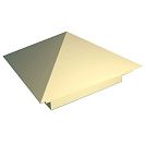 Колпак на столб с двойной юбкой 390х390мм слоновая кость RAL1014