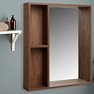 Зеркальный шкаф Брит 60см морское дерево/белый