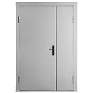 Дверь противопожарная двустворчатая ДПМ-02-EIS60, 2080х1380мм, ЛЕВАЯ, металл/металл, RAL 7035