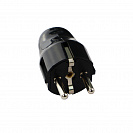 Вилка угловая (IEK) 16А с заземлением, черная