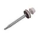 Саморез кровельный 4,8х51мм, ярко-белый RAL9003, 15шт