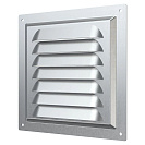 Решетка вентиляционная 150х150мм с сеткой, оцинк. сталь, серый (1515МЦ)
