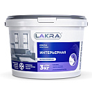 Краска интерьерная акриловая Лакра белоснежная 3кг