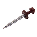 Саморез кровельный 4,8х51мм вишневый RAL3005, 15шт