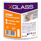 Серпянка стеклотканевая самоклеящаяся XGlass, ячейка 3,2х3,2мм, плотность 45г/м², 100мм х 20м