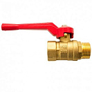 Кран шаровый 1/2" вн/нар ручка латунь (жёлтый)