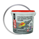 Краска резиновая DALI для кровли, цоколя, фасада белая 6 кг