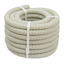 Труба ПВХ гофрированная с зондом, d20мм, бухта 10м, серая