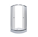 Душевой уголок Альфа-Хром Triton 1000х1000х2020 мм, стекло прозрачное, низкий под., дверь раздвижная