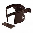 Держатель трубы водосточной металлический Foramina d100мм, на дерево шоколад RAL8017