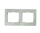 Рамка двухместная Кварта (IEK) горизонтальная, белая (EMK20-K01-DM)