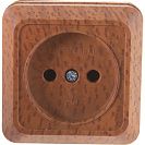 Розетка одинарная Олимп (UNIVersal) 16А, без заземления, бук (7946789)