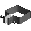 Хомут конечный 60х40мм, пластиковый вкладыш, серый графит RAL7024