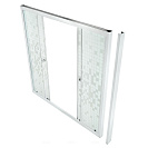 Стеклянная штора для ванны Аква 170х147,5см, 2 двери, мозаика, матовая