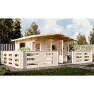 Садовый дом 10 (Комфорт) 4х3м, брус 44 мм