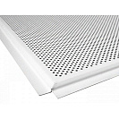 Потолок подвесной - Плита кассетная 600х600х0,45мм ALBES Tegular с перфорацией, сталь, цвет белый матовый (RAL 9003)