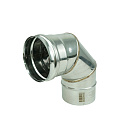 Отвод для дымохода без изоляции (ТиС) d100мм, 87°, 0,5мм нержавеющая сталь AISI 430