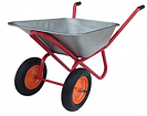 Тачка строительная, 2 колеса, 240кг, оцинкованное корыто 110л