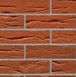 Кирпич клинкерный облицовочный М300 (ЛСР) 250х85х65мм 0,7НФ, красный флэш рустик, ноттингем /480