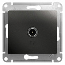 Розетка телевизионная встраиваемая Glossa (Systeme Electric/Schneider Electric), антрацит (GSL000791)