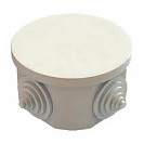 Коробка распределительная для кирпичных стен d75x40мм, 4 гермоввода, IP44, с крышкой, открытая установка (GE41237)