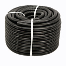 Труба ПНД гофро с зондом, d20мм, бухта 50м, черная