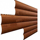 Сайдинг металлический Бревно 4х0,356м 0,5мм Ecosteel, мореный дуб