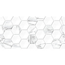 Плитка облицовочная Vegas (Alma Ceramica) 249х500х8мм, рельеф белый соты (1уп=9шт=1,1205кв.м)