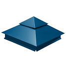 Колпак на столб двухъярусный 390х390мм синий RAL5005