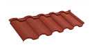 Композитная черепица LUXARD Roman, цвет бордо, 1330х430мм