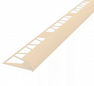 Угол пластиковый для кафельной плитки (Ideal)  h10мм L2,5м, бежевый, наружный