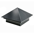 Колпак на столб с двойной юбкой 390х390мм серый графит RAL7024