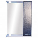 Зеркало Мари-60, 830х600х160мм, серебристо-черное, правое