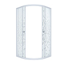 Душевое ограждение Мозаика Triton 1000х1000х1875, полукруг, дверь раздвижная, стекло мозаика