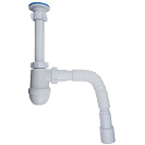 Сифон для мойки 1 1/4"х40, с гибкой трубой 40х40/50 (С1015)