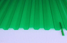 Профнастил из поликарбоната 2000х1050х0,8 мм ЗЕЛЕНЫЙ