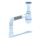 Сифон для мойки 1 1/4"х40, с гибкой трубой 40х40/50 (C2015)