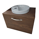 Тумба Асти 60см, амурская лиственница, подвесная для накладного умывальника