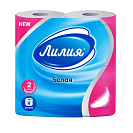 Бумага туалетная Лилия, 2 сл., 4 рул/упак