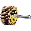 Круг шлифовальный лепестковый (Stayer) на шпильке d 6мм, Р80, 30х15мм (36606-080)