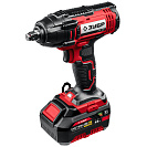 Гайковерт ударный аккумуляторный Зубр ГУЛ-255-41 250Нм, частота вращения 0-2800 об/мин, частота ударов 0-3600 уд/мин, 1 АКБ (4Ач)