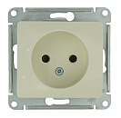 Розетка одинарная встраиваемая Glossa (Systeme Electric/Schneider Electric) 16А без заземления, бежевая (GSL000241)