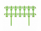 Заборчик пластиковый "Классика", высота 0,25м, длина 1,8м салатовый