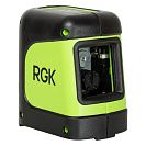 Лазерный уровень RGK ML-11G, 2 зеленых луча, дальность 10м, резьба 1/4, 2хАА