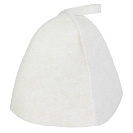 Шапка для бани белая